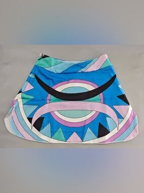 Geometric Swim Skirt - Pucci print
